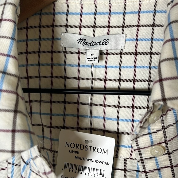 Madewell NWT Oversized Ex-Boyfriend Flannel Button-Down – Size M - Picture 6 of 10